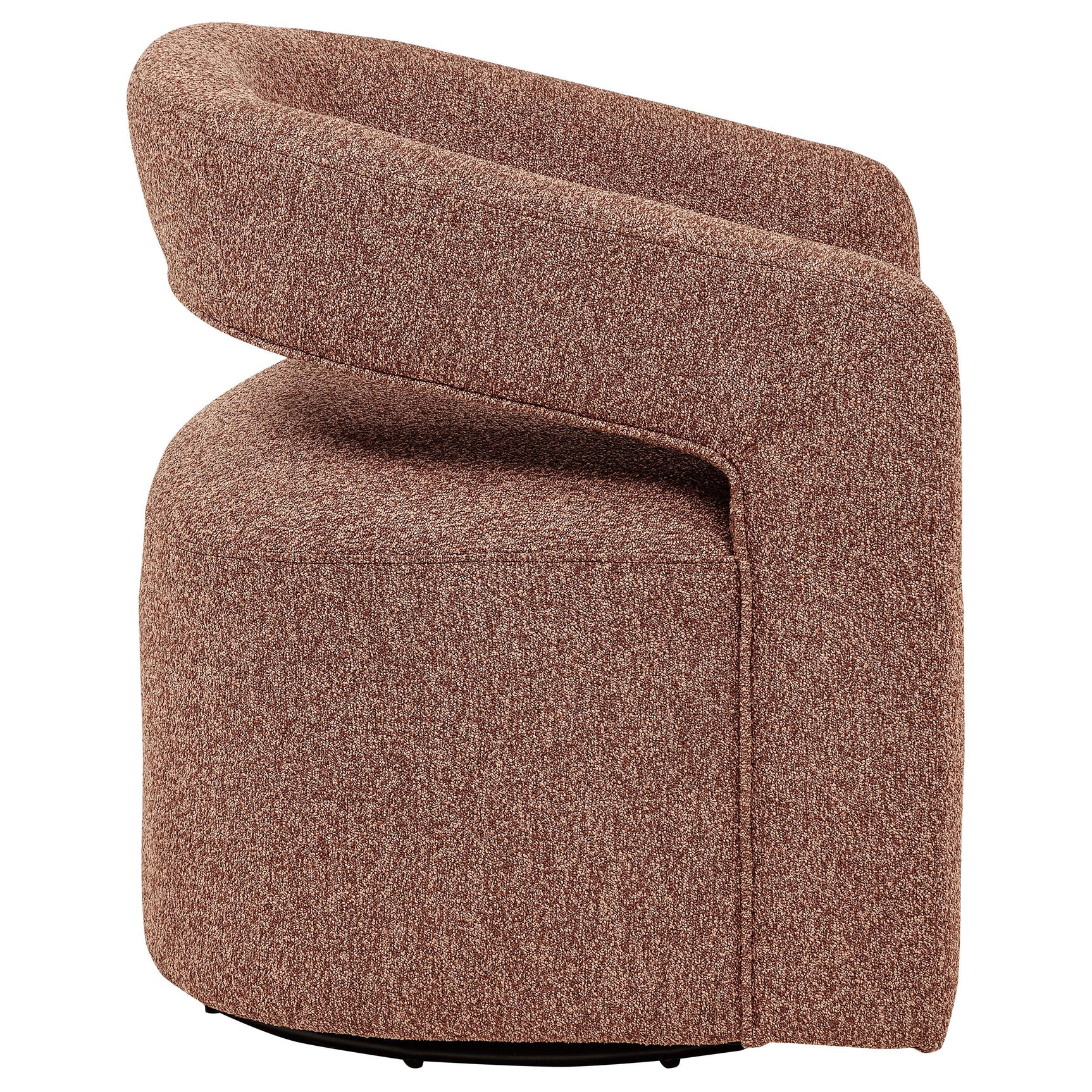 Westhill Boucle Upholstered Swivel Accent Chair Berry - bottom swivel plate