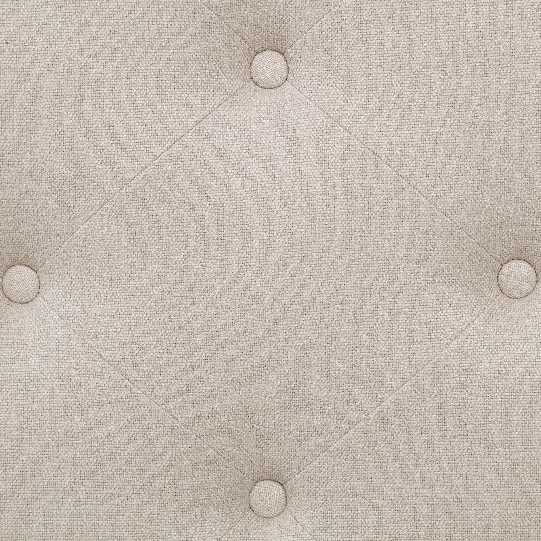 Wooden leg detail of Marsha upholstered accent bench