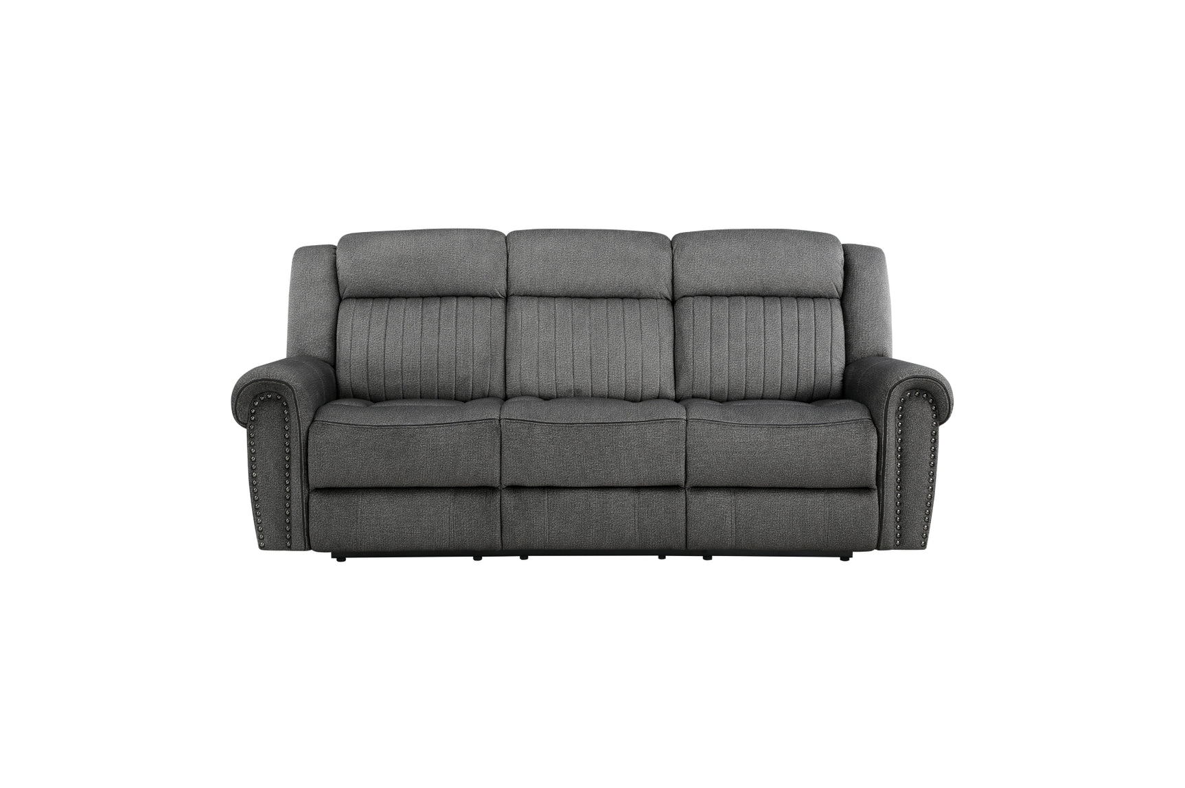 Brennen Charcoal power reclining chair side angle