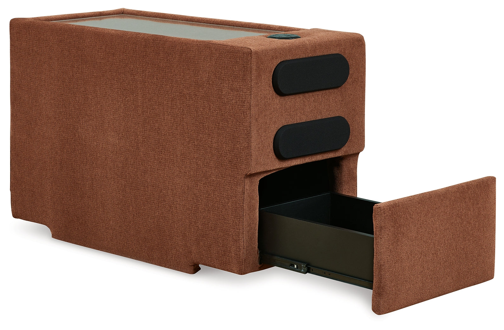 front view of sectional with ottoman