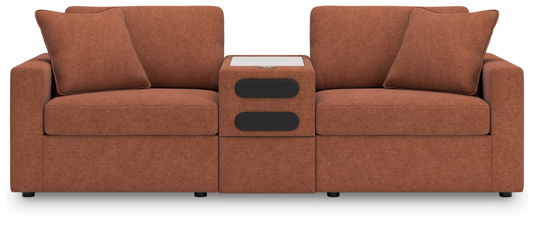 Detail of Modmax Spice Nuvella 3-Piece Sectional Sofa cushions