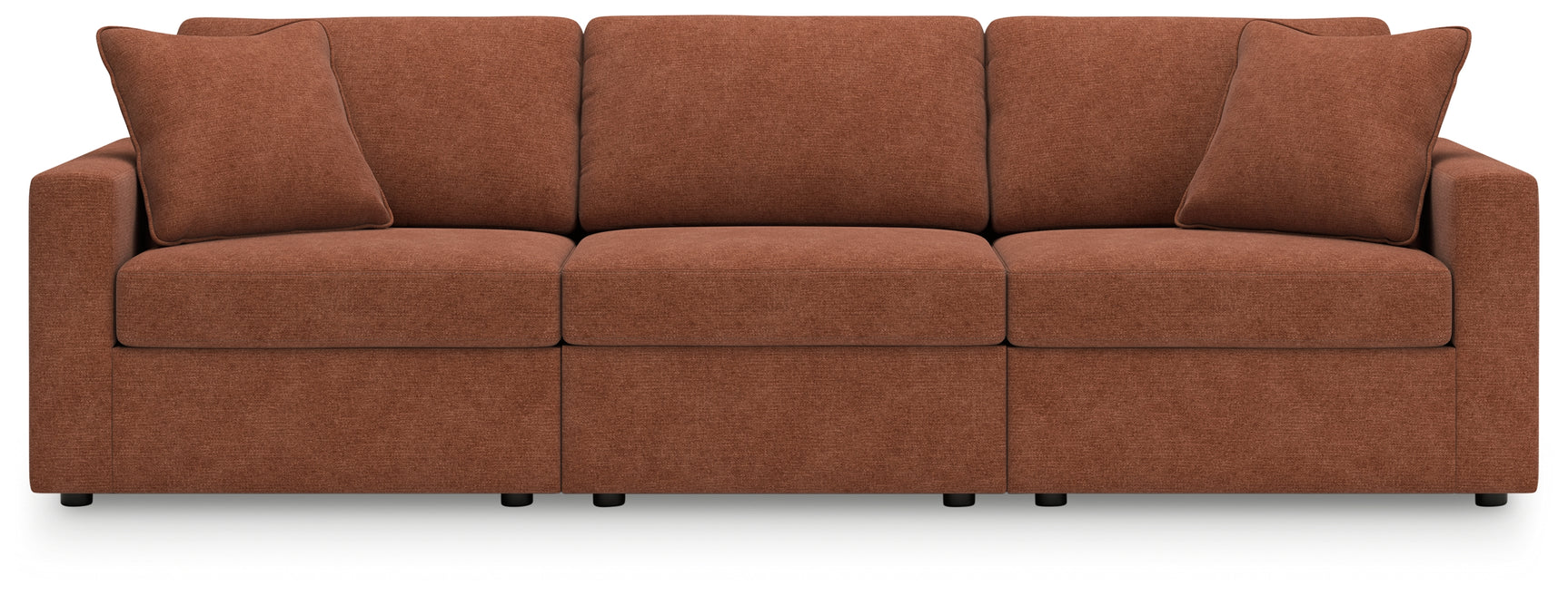 Side view of Modmax Spice 3-Piece Sectional Sofa with Ottoman