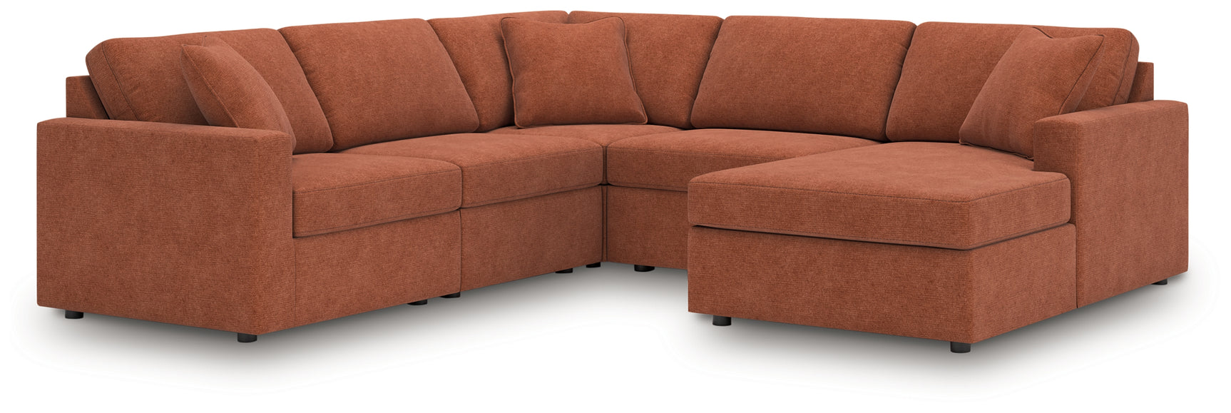 Room view of sectional sofa in living space