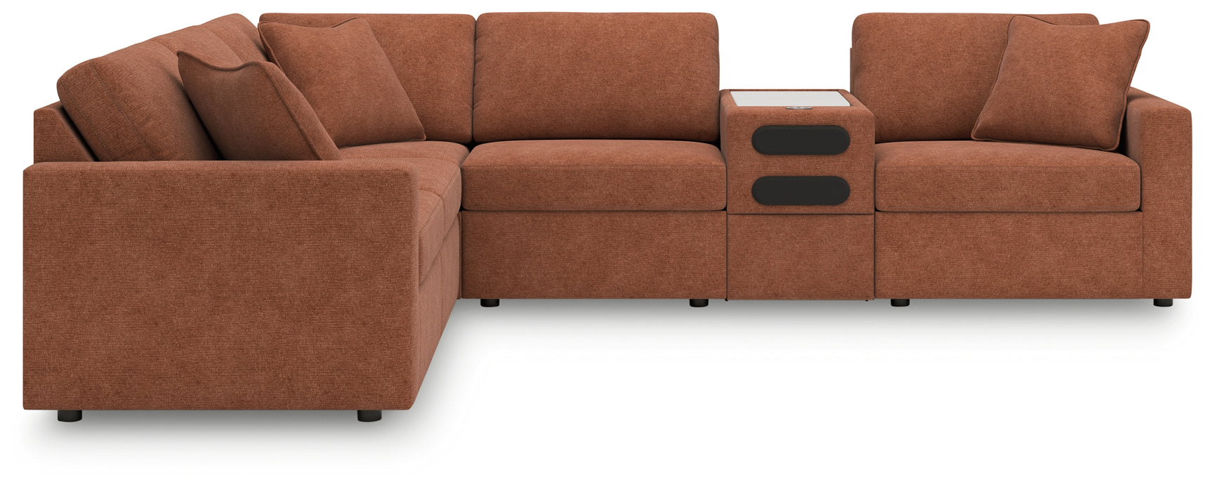 side view of Modmax Spice Performance Fabric,Next-Gen Nuvella™ 6-Piece Sectional sectional sofa