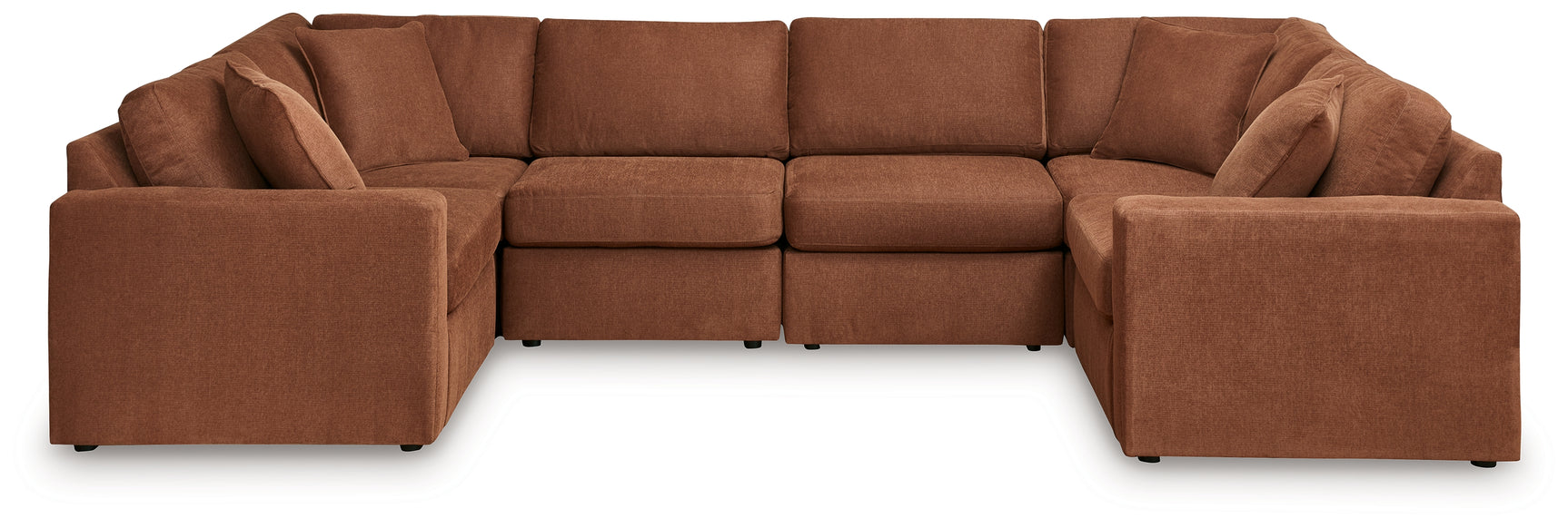 Side detailed look at sectional sofa arm