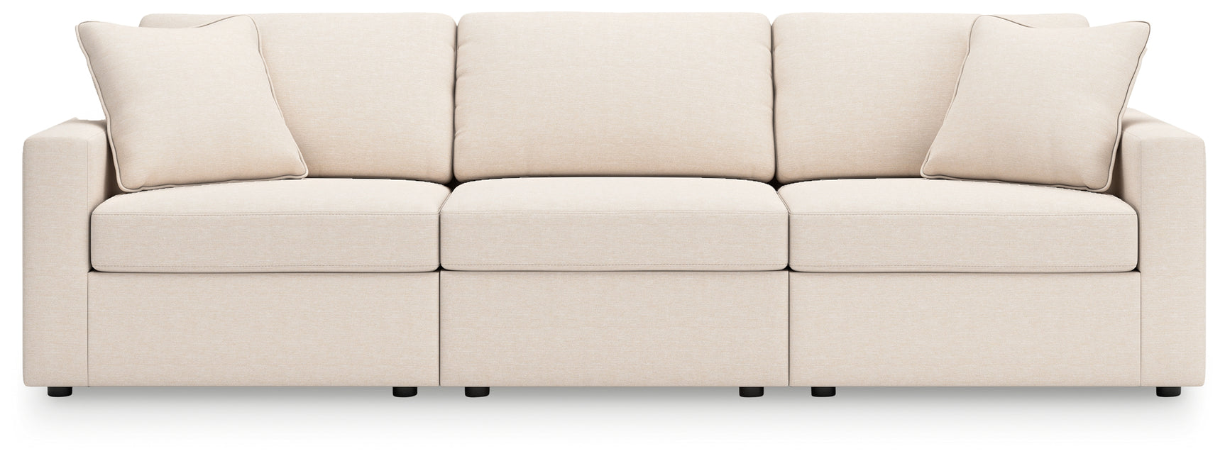 detail view of upholstery on Modmax Oyster sectional