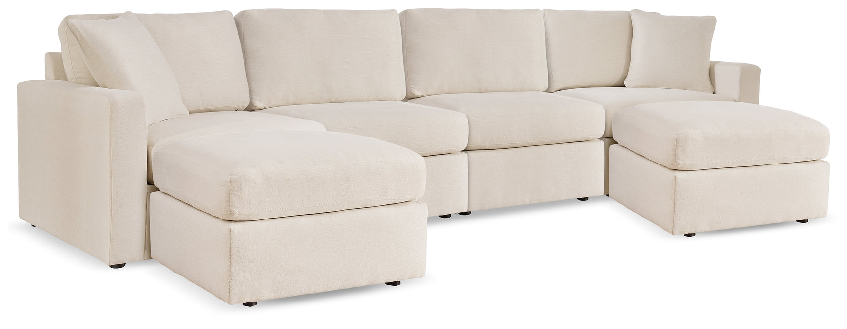 Modmax Oyster 4-Piece Sectional Sofa with Ottoman front angle view