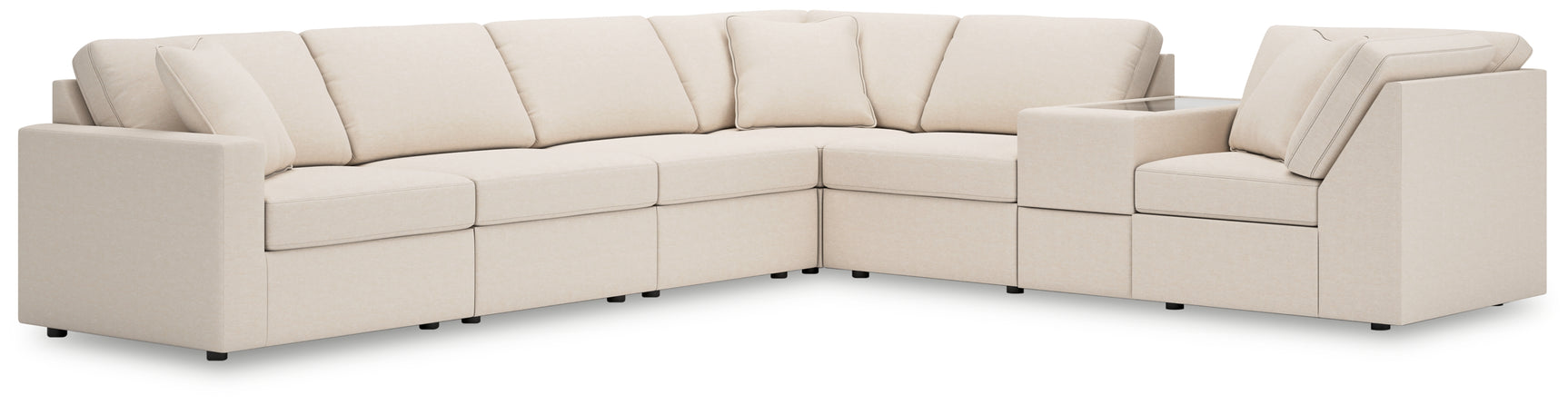 Side view of Modmax Oyster 7-Piece Sectional sofa