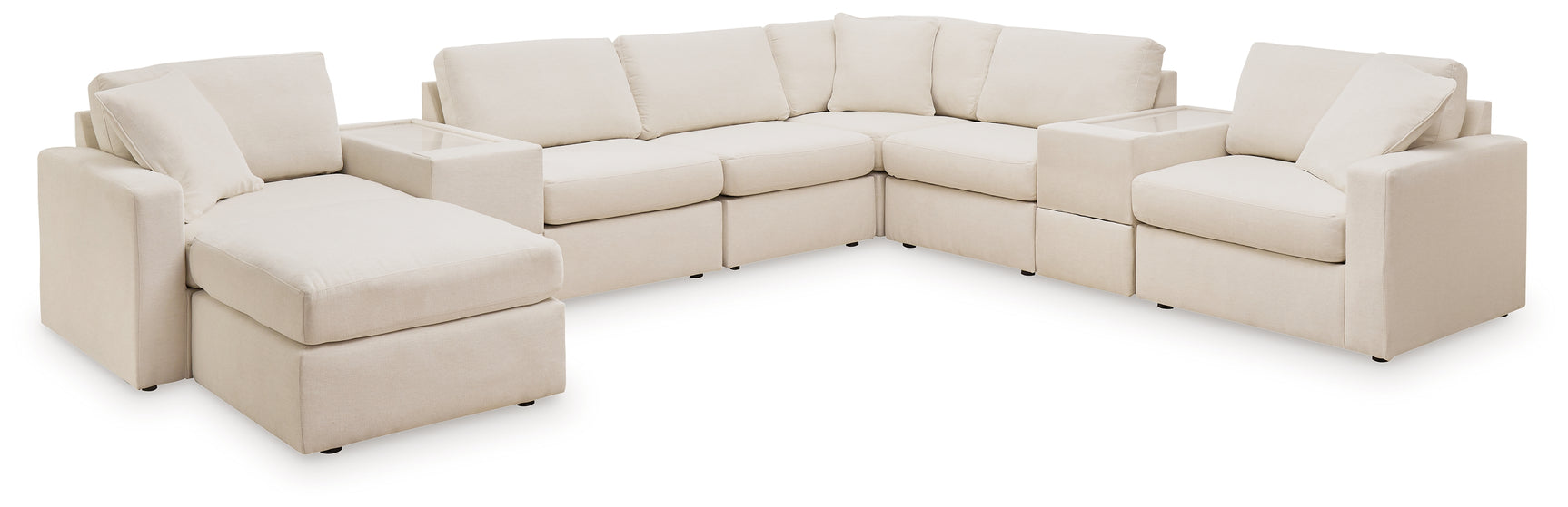 Modmax Oyster 8-Piece Sectional sofa and ottoman main view
