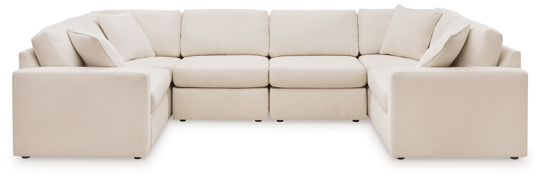 Detailed view of cushion and upholstery on sectional