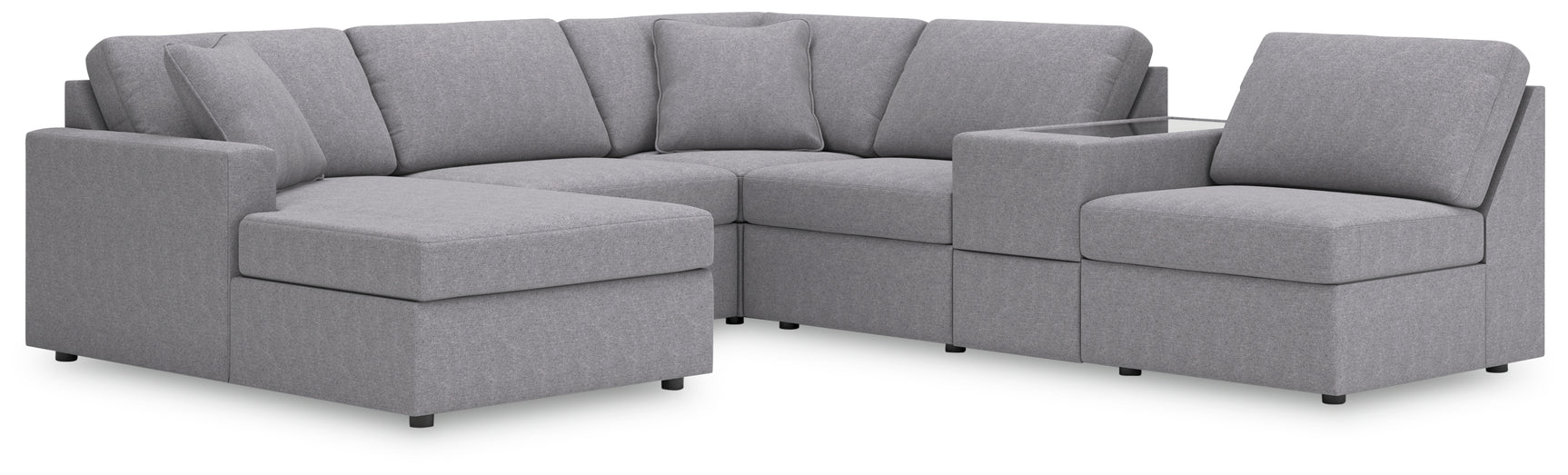 room view of Modmax granite sectional sofa with chaise