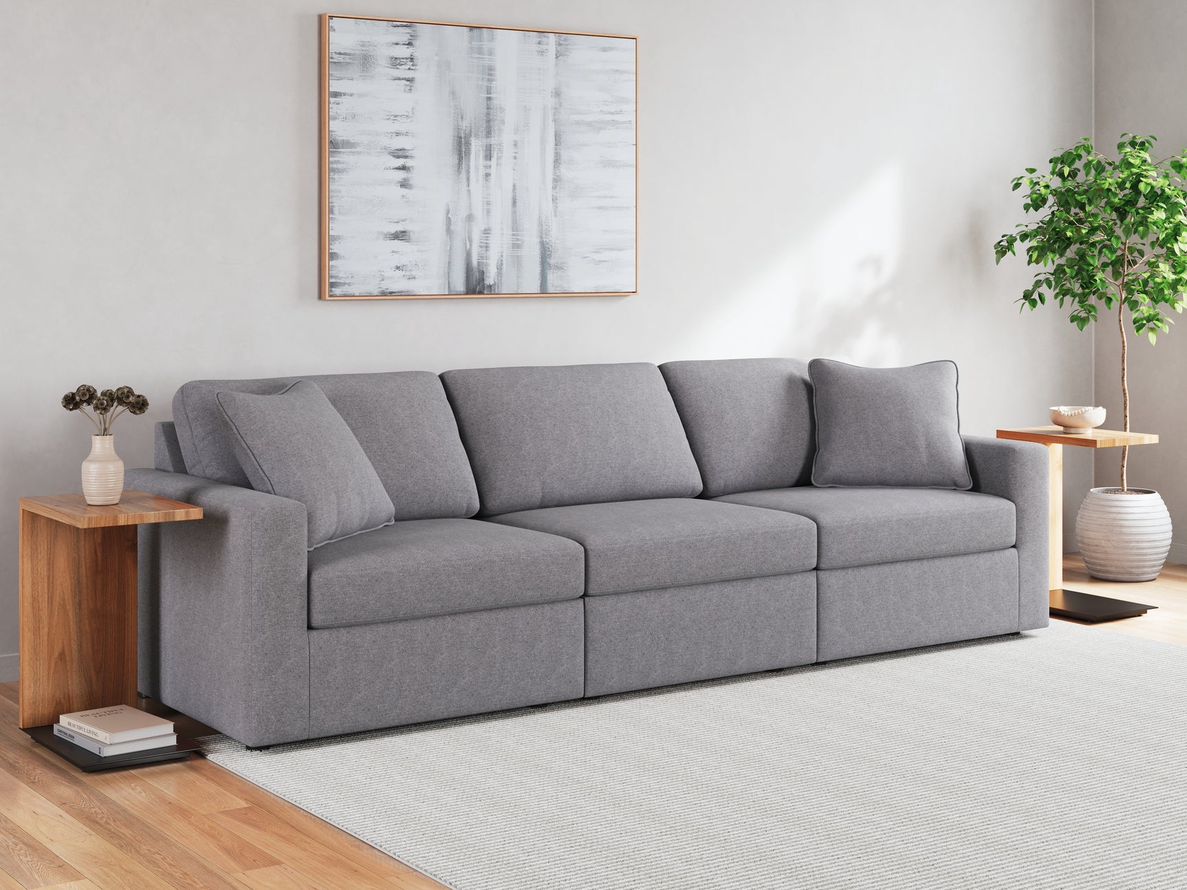 Room view of Modmax Granite 3-Piece Sectional Sofa in living space