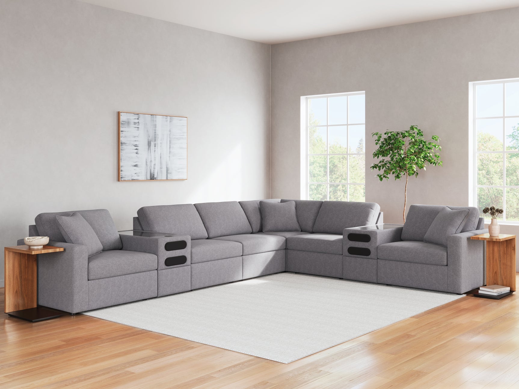 Room angle showing sectional's size and layout