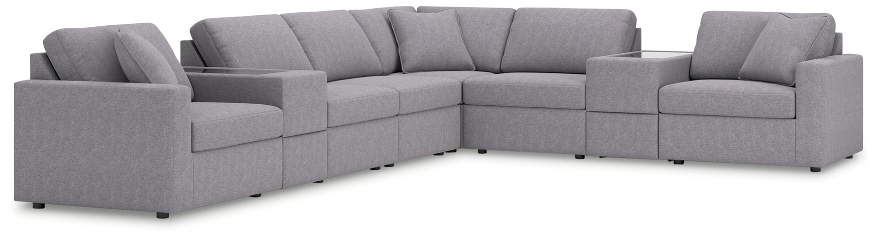 Top angle showing sectional configuration