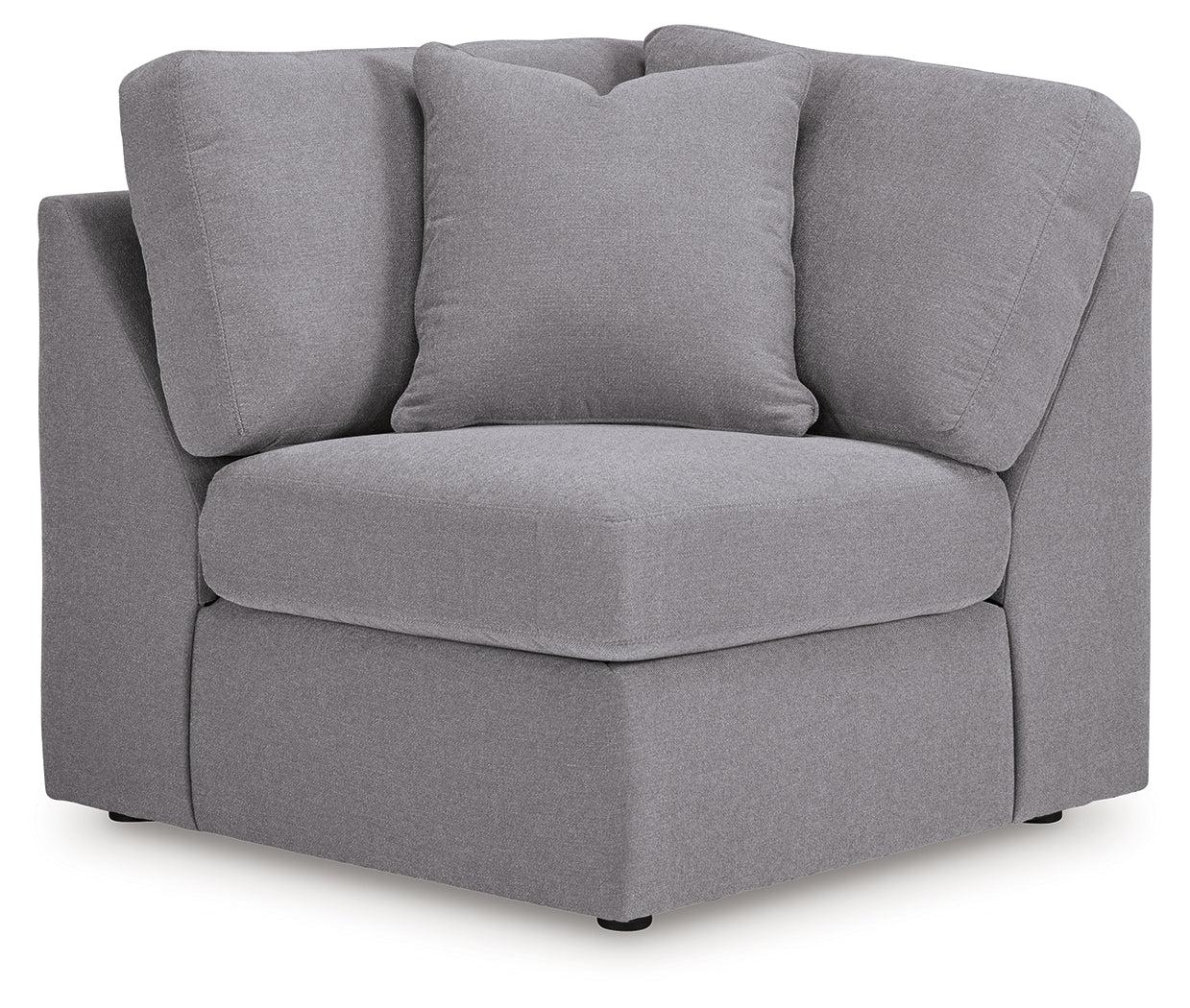 Head-on close detail of sectional sofa cushions