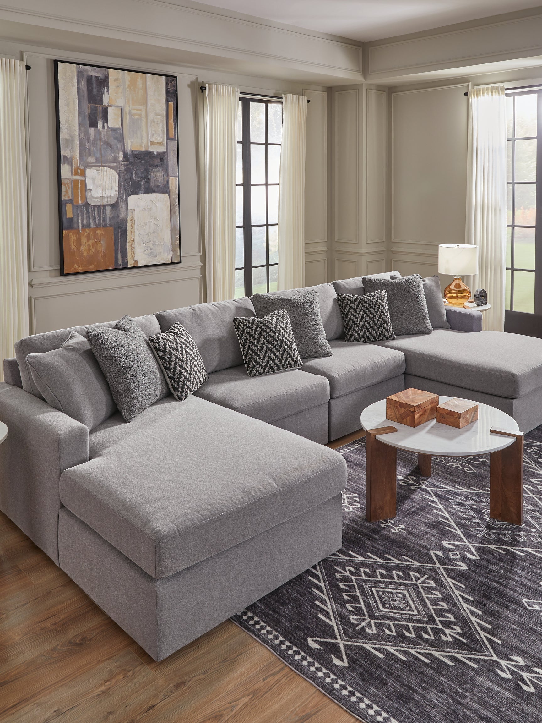 Side angle of Modmax 4-piece sectional with chaise