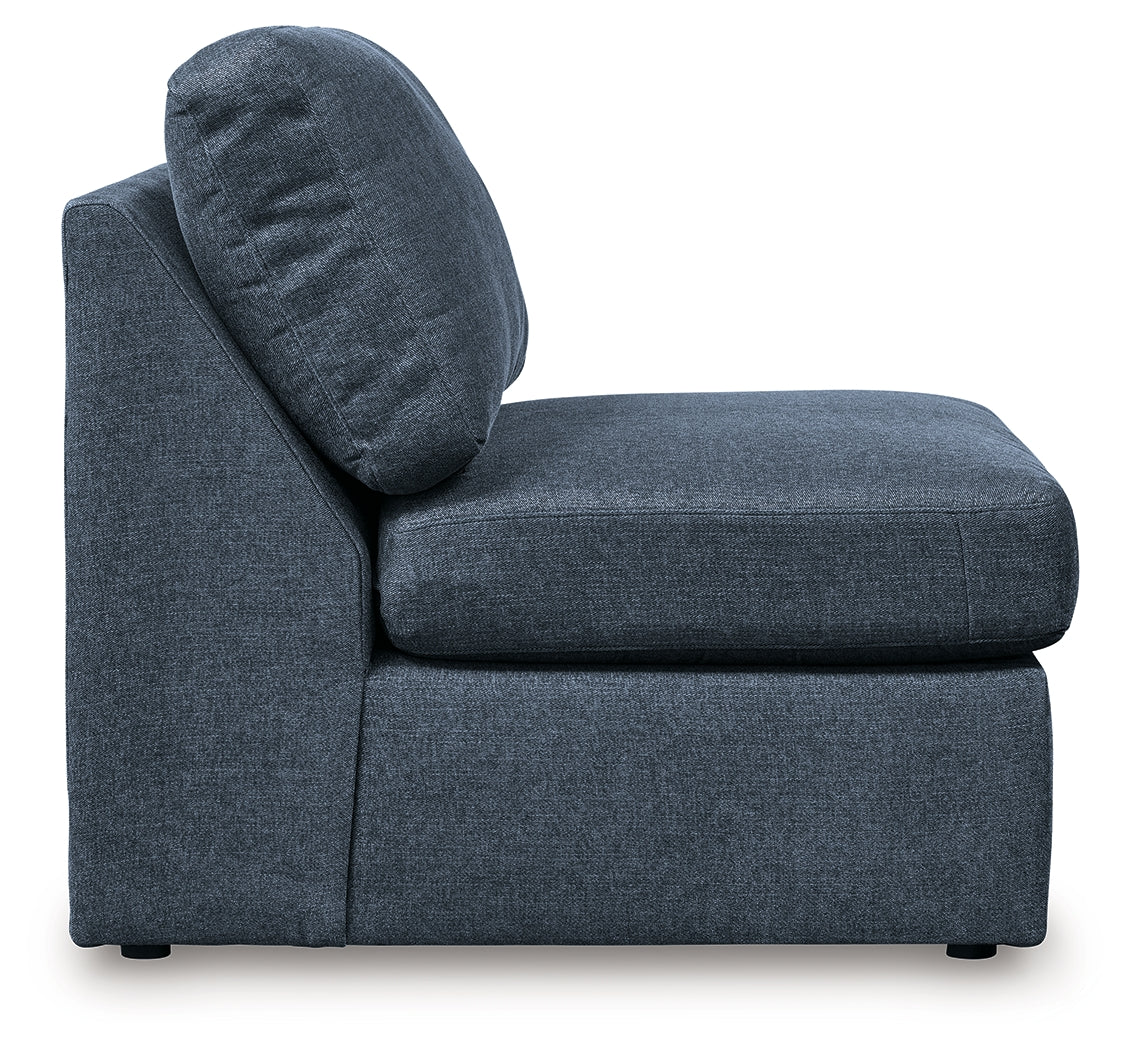 main view highlighting sectional shape and upholstery
