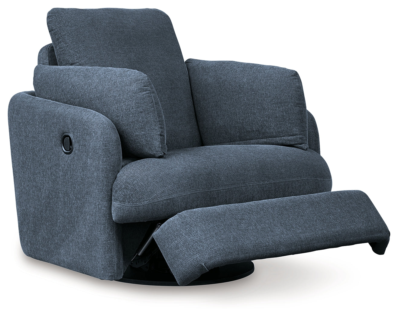 Modmax Ink Performance Fabric Recliner in reclined position