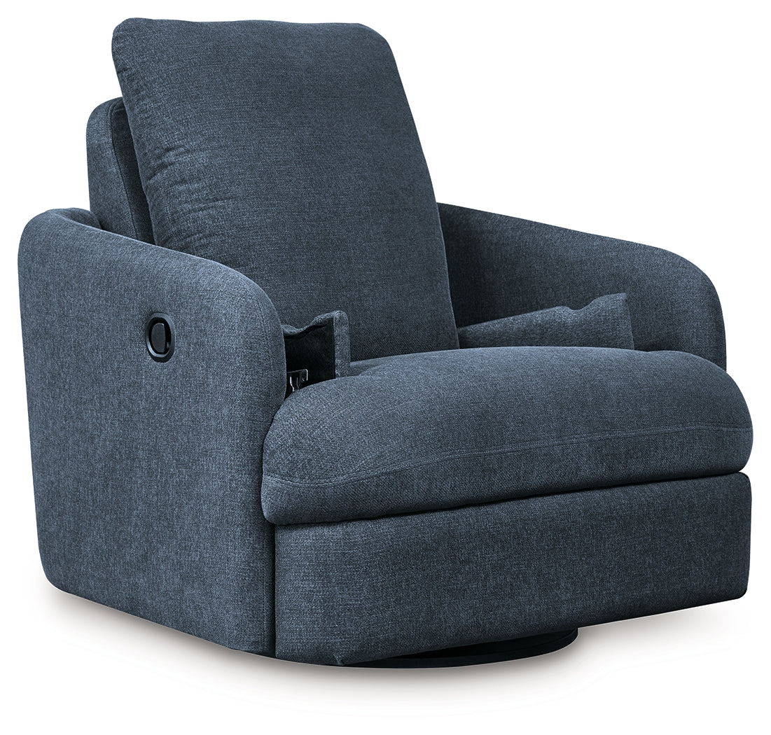 Storage compartment open view of Modmax Ink sectional sofa