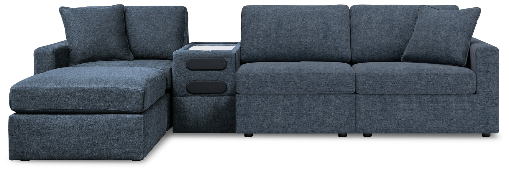 Modmax Ink 4-Piece Sectional Sofa with Ottoman living room angle