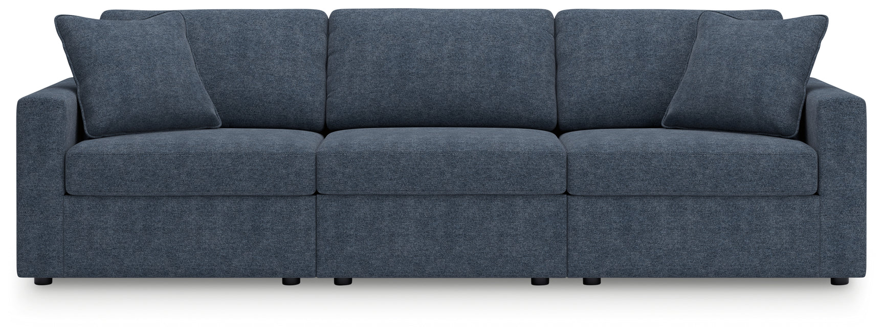 Head-on detailed view of sectional cushions