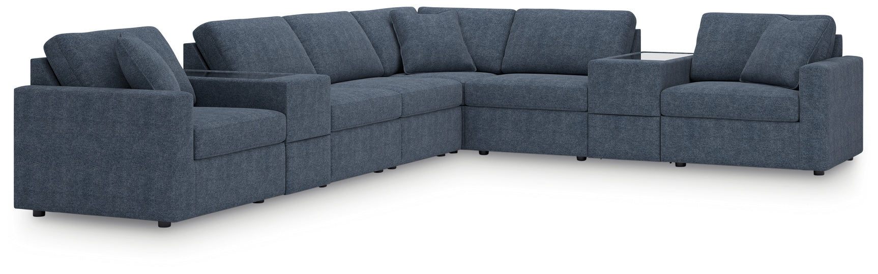 Side angle of Modmax Ink Performance Fabric 8-Piece Sectional Sofa