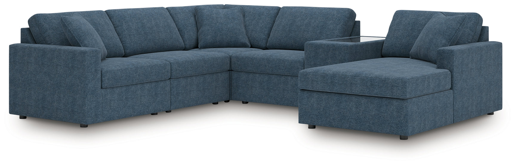 Detailed side shot of chaise cushion
