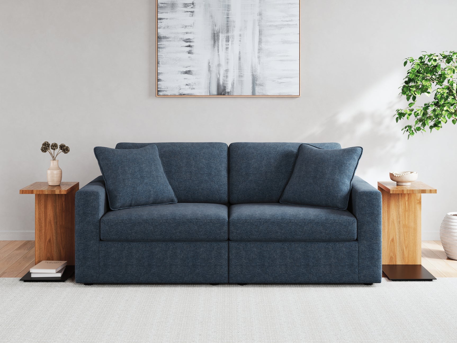 side profile of Modmax Ink sofa and loveseat