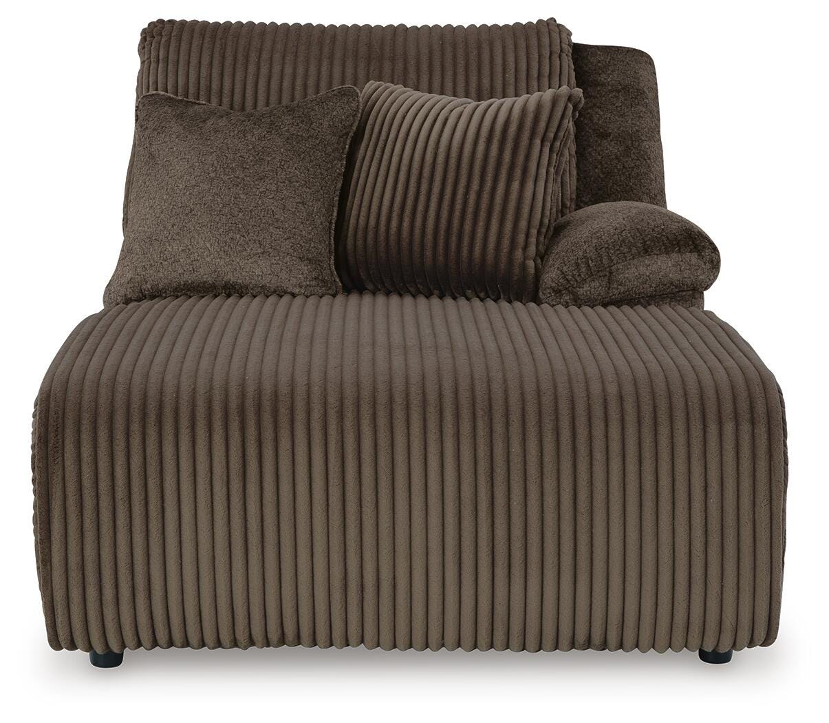 Top Tier Chocolate Velvet 3-Piece Reclining Sofa Chaise Sectional - image 2