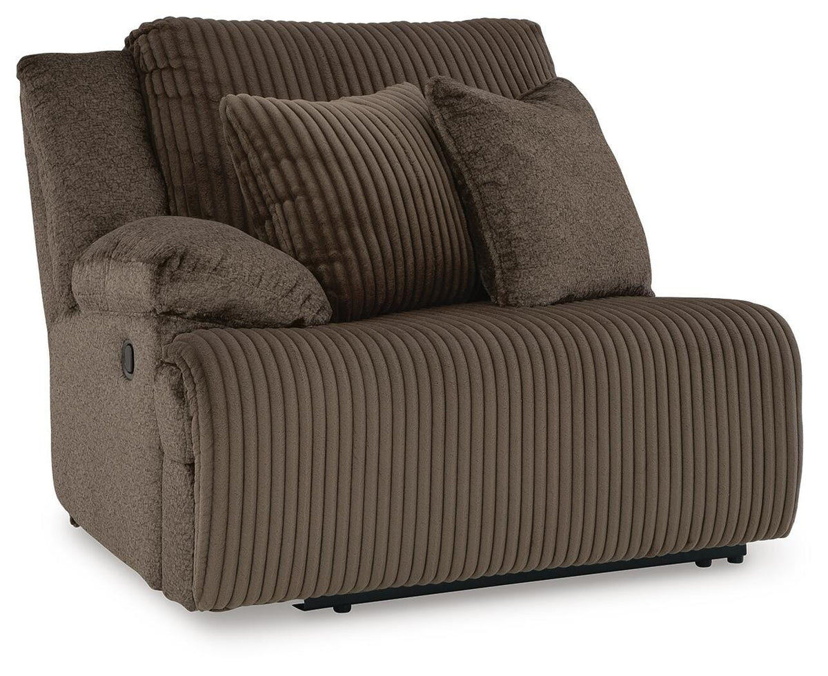 Top Tier Chocolate Velvet 3-Piece Reclining Sofa Chaise Sectional - image 11