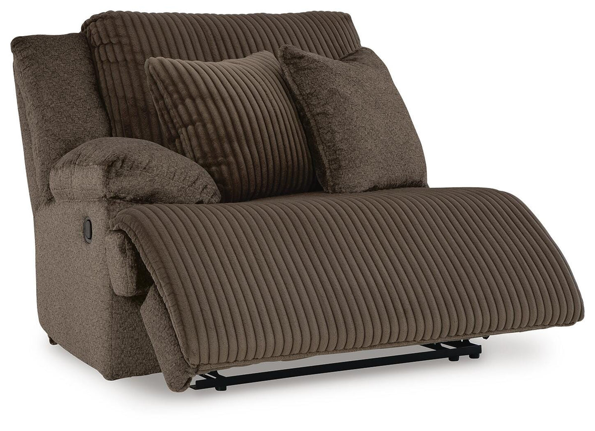 Top Tier Chocolate Velvet 3-Piece Reclining Sofa Chaise Sectional - image 12