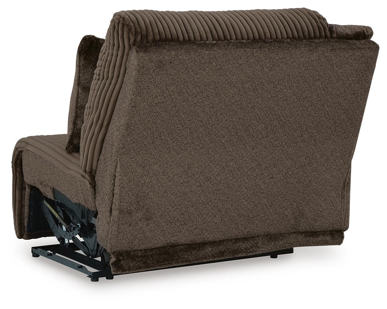 Top Tier Chocolate Velvet 3-Piece Reclining Sofa Chaise Sectional - image 14