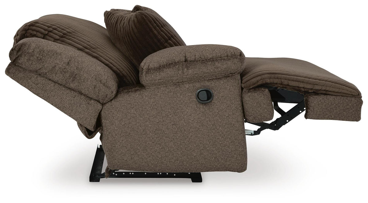 Top Tier Chocolate Velvet 3-Piece Reclining Sofa Chaise Sectional - image 16