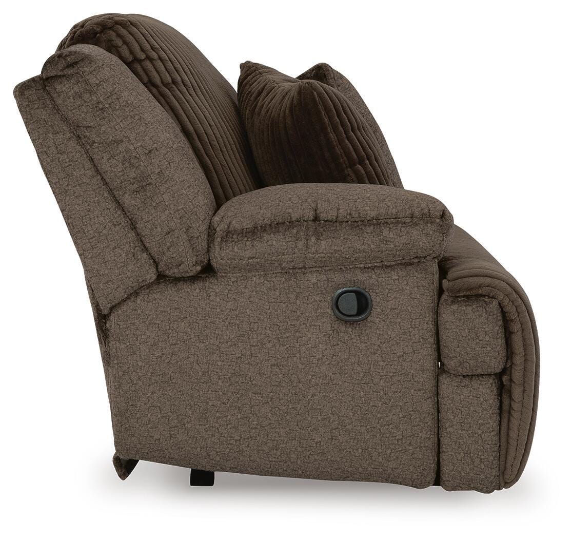 Top Tier Chocolate Velvet 3-Piece Reclining Sofa Chaise Sectional - image 13
