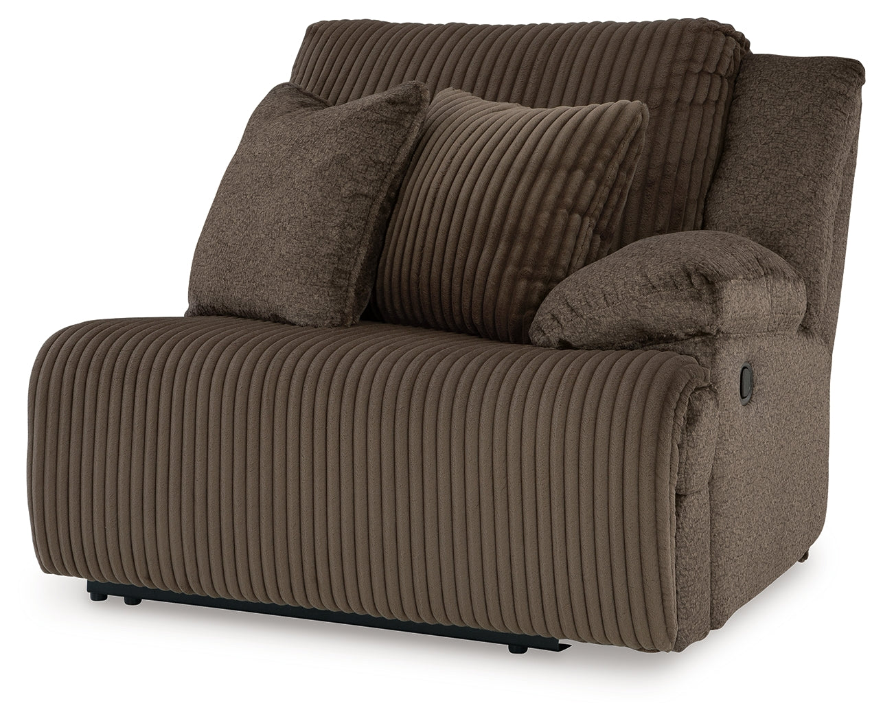 main view of Top Tier Chocolate Velvet 3-Piece Sofa Chaise Sectional sectional sofa