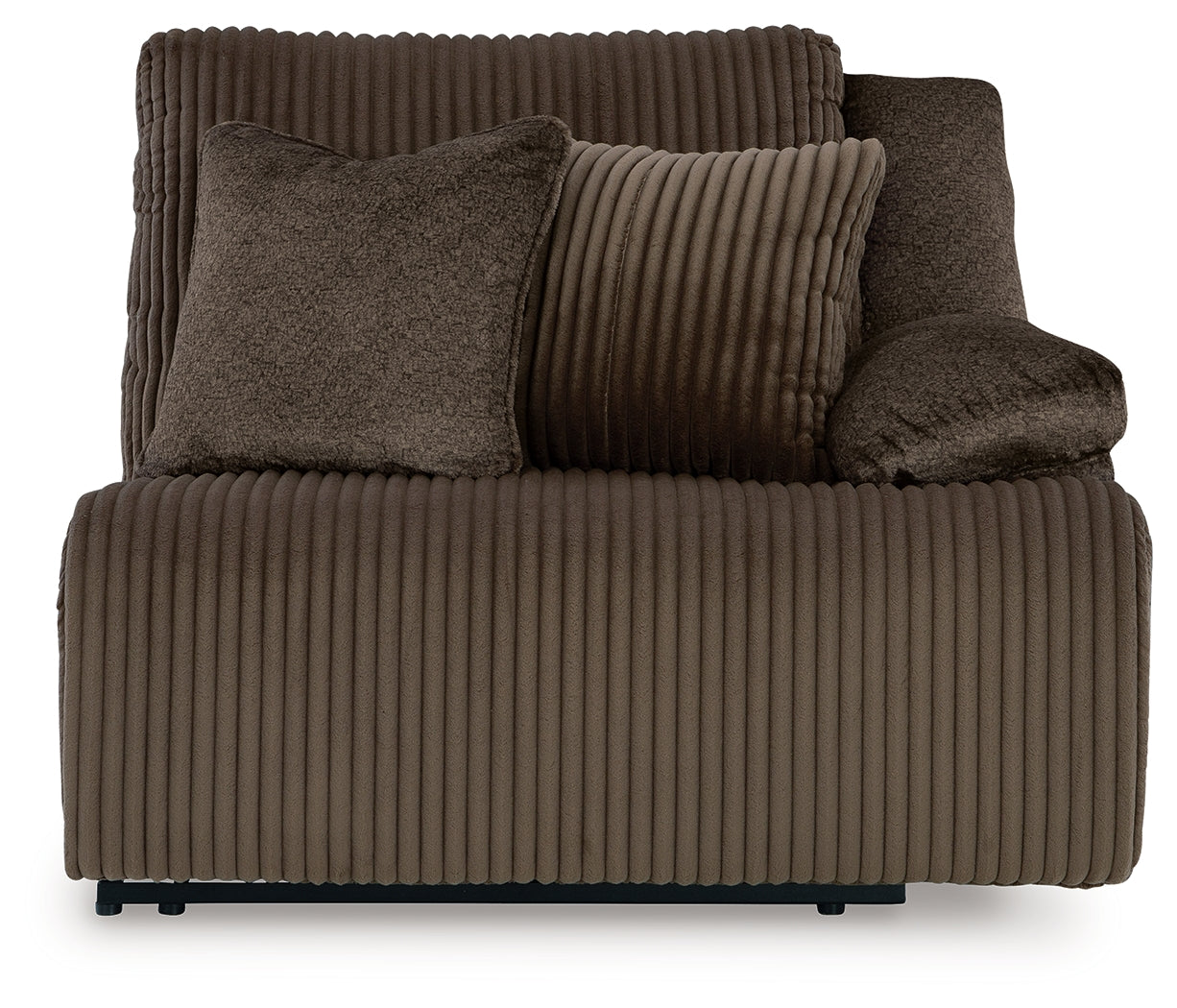 room view of Top Tier Chocolate Velvet 3-Piece Sofa Chaise Sectional sectional sofa