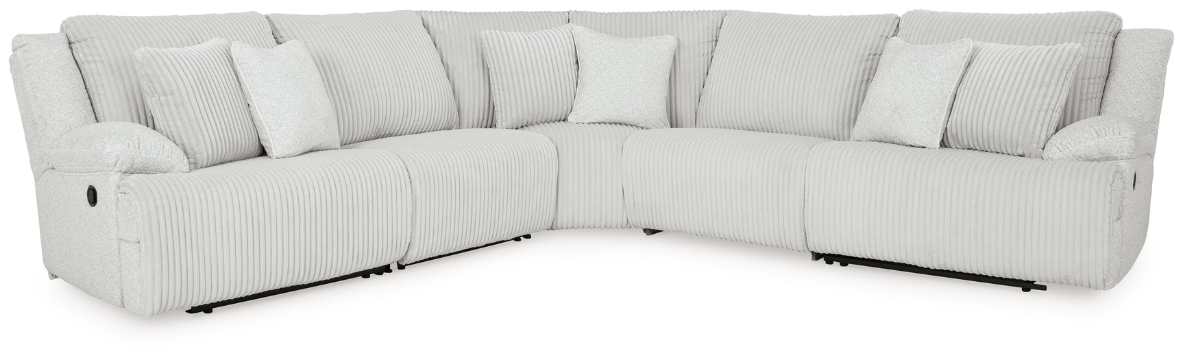 Left-arm reclining section of Top Tier Alloy Velvet sectional