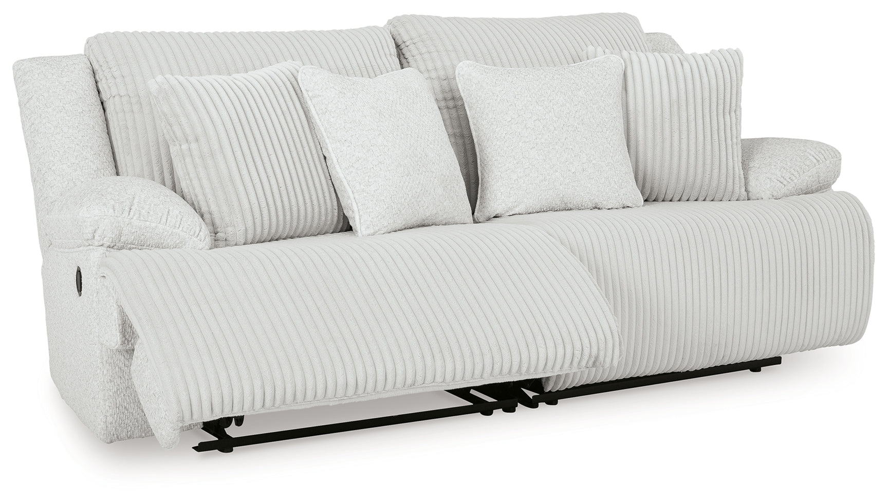 Detail view of Top Tier Alloy 2-Piece Sectional Loveseat sectional sofa upholstery and frame