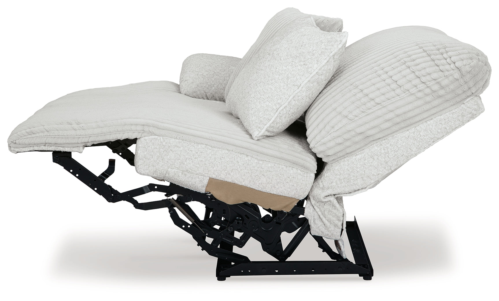 Side view showing sectional sofa profile