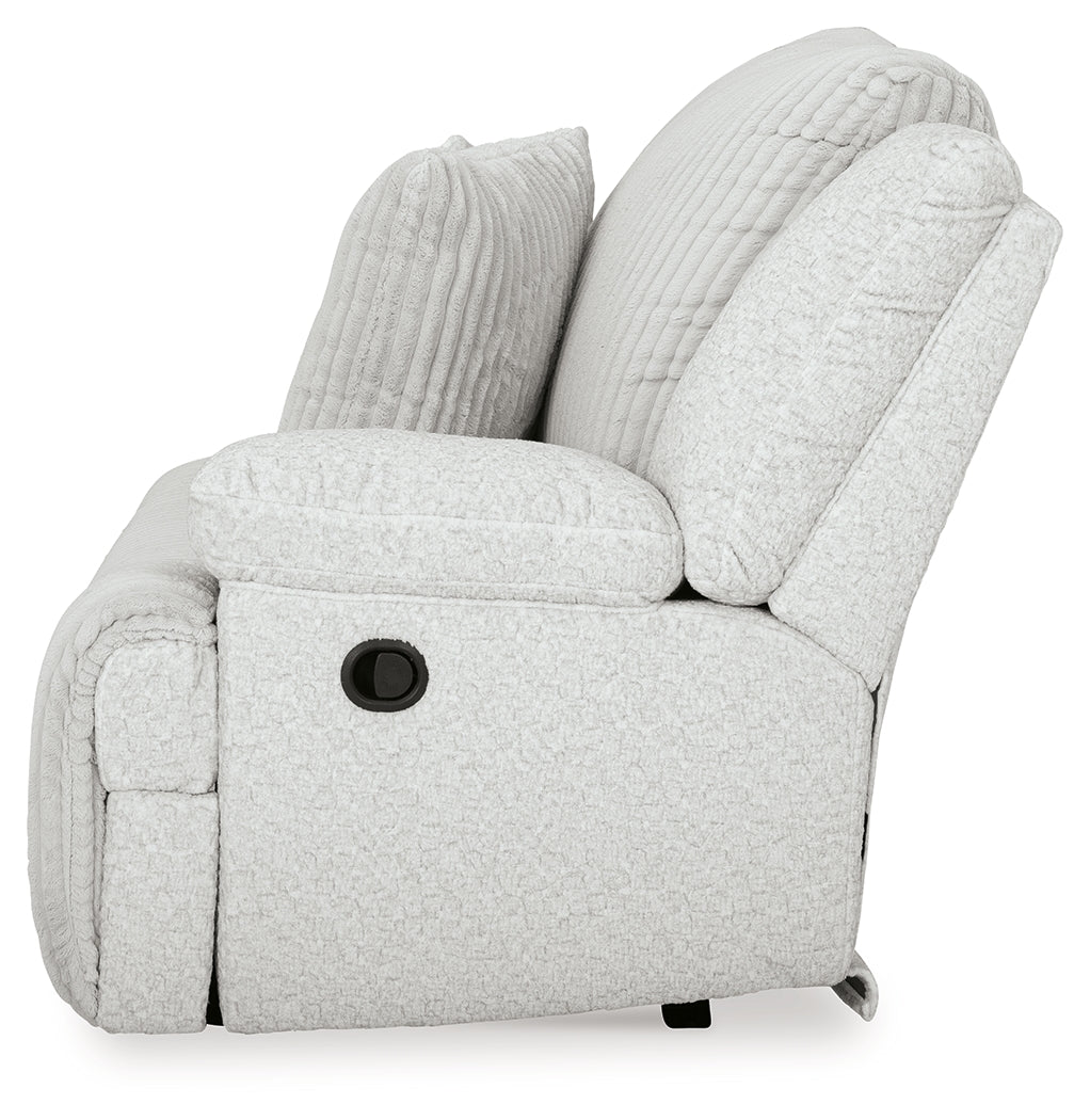 Top Tier Alloy Velvet 4-Piece Reclining Sectional with Chaise, front angle view in alloy velvet upholstery