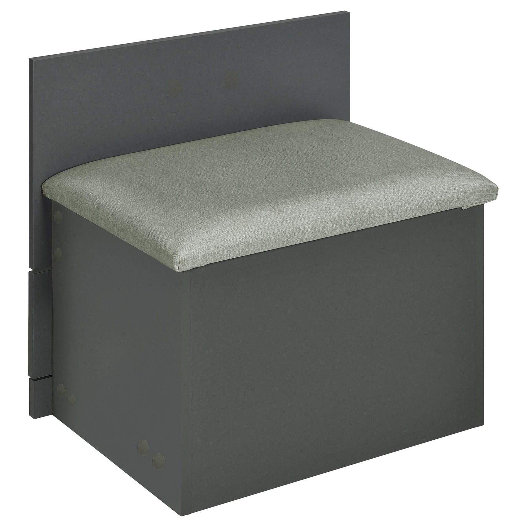 Danbury 3-drawer grey high gloss makeup vanity and stool set