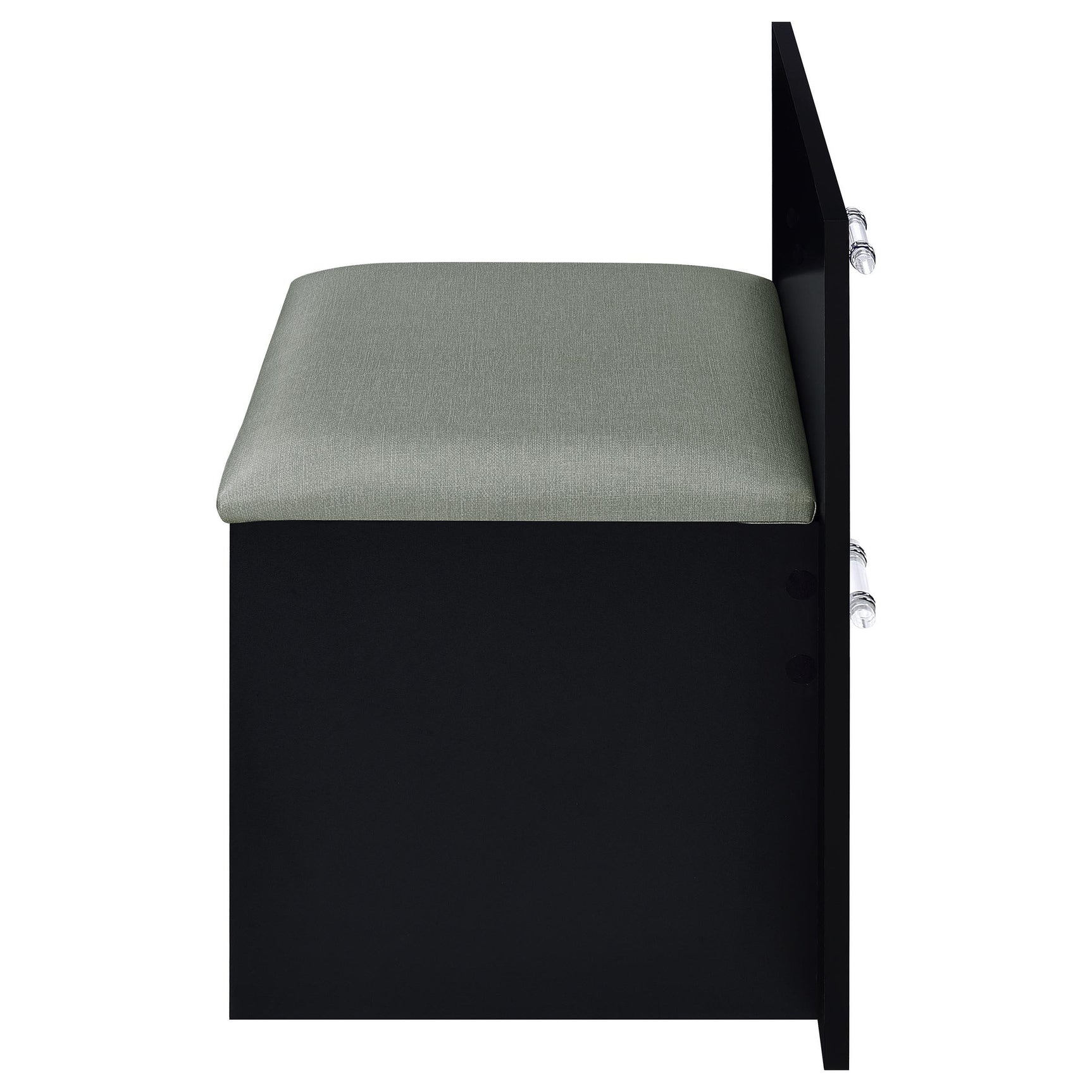 Flora vanity drawer glide hardware close-up