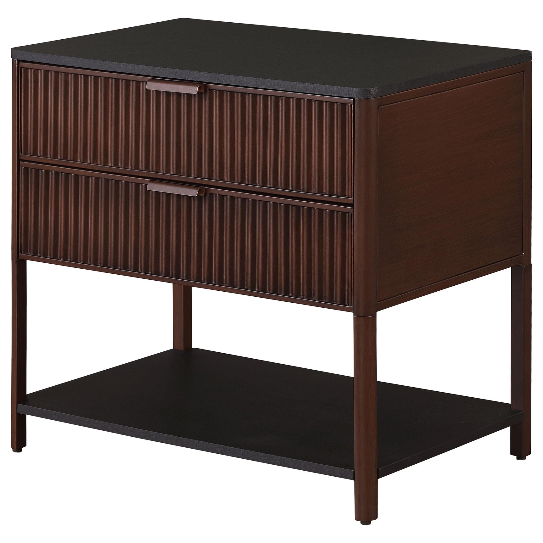Zimmerlee side table showcasing lower shelf