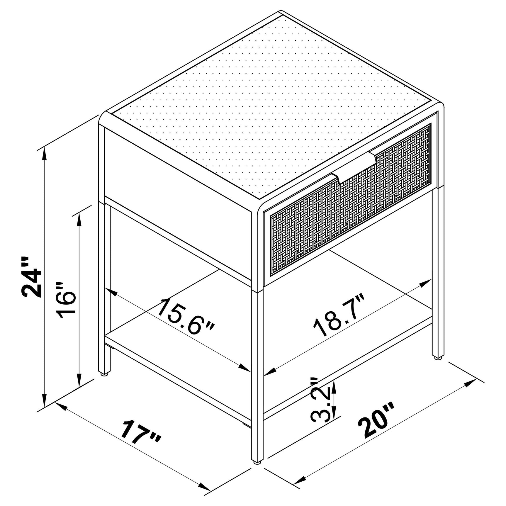 Amherst side table in a styled room setting