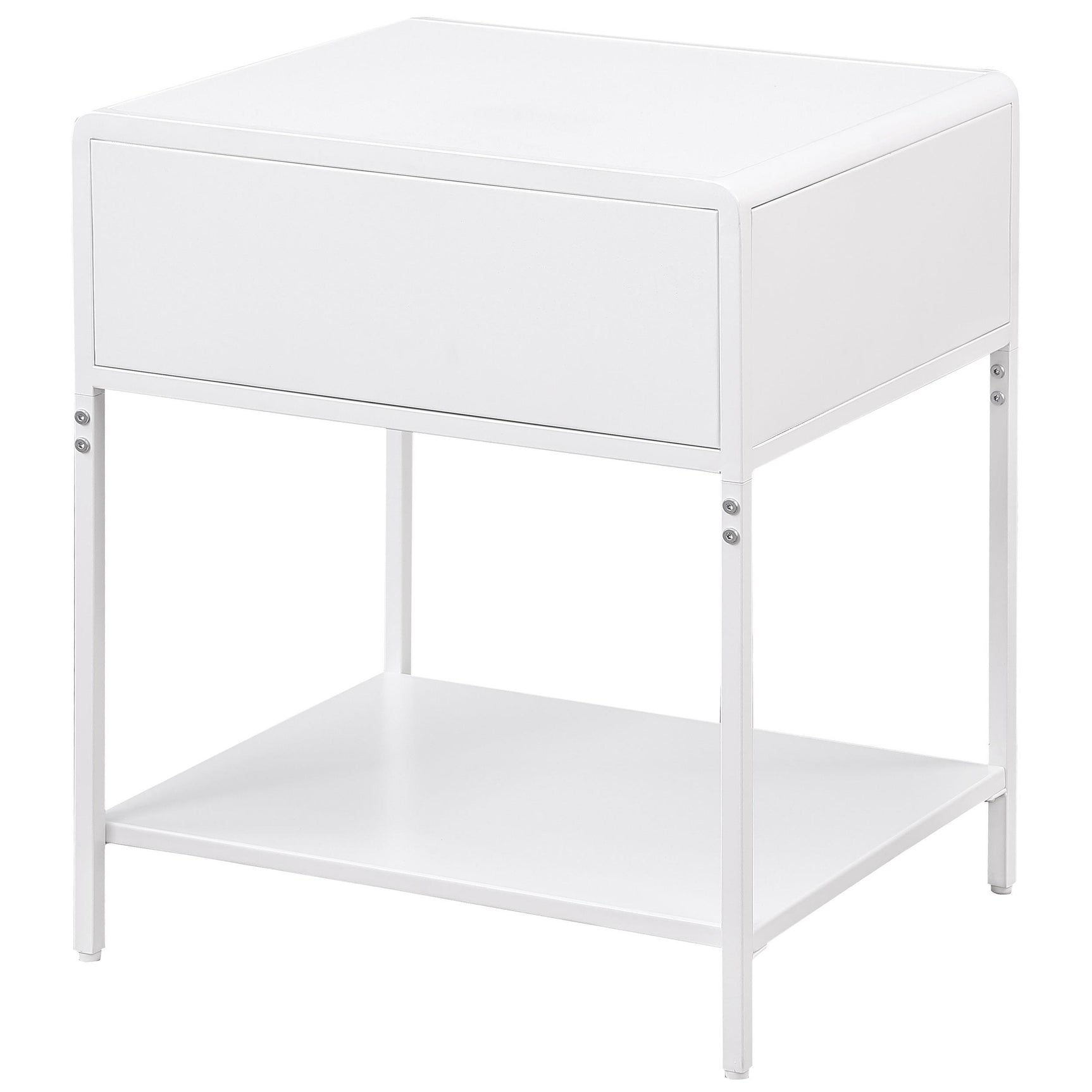 Amherst side table back view showing frame
