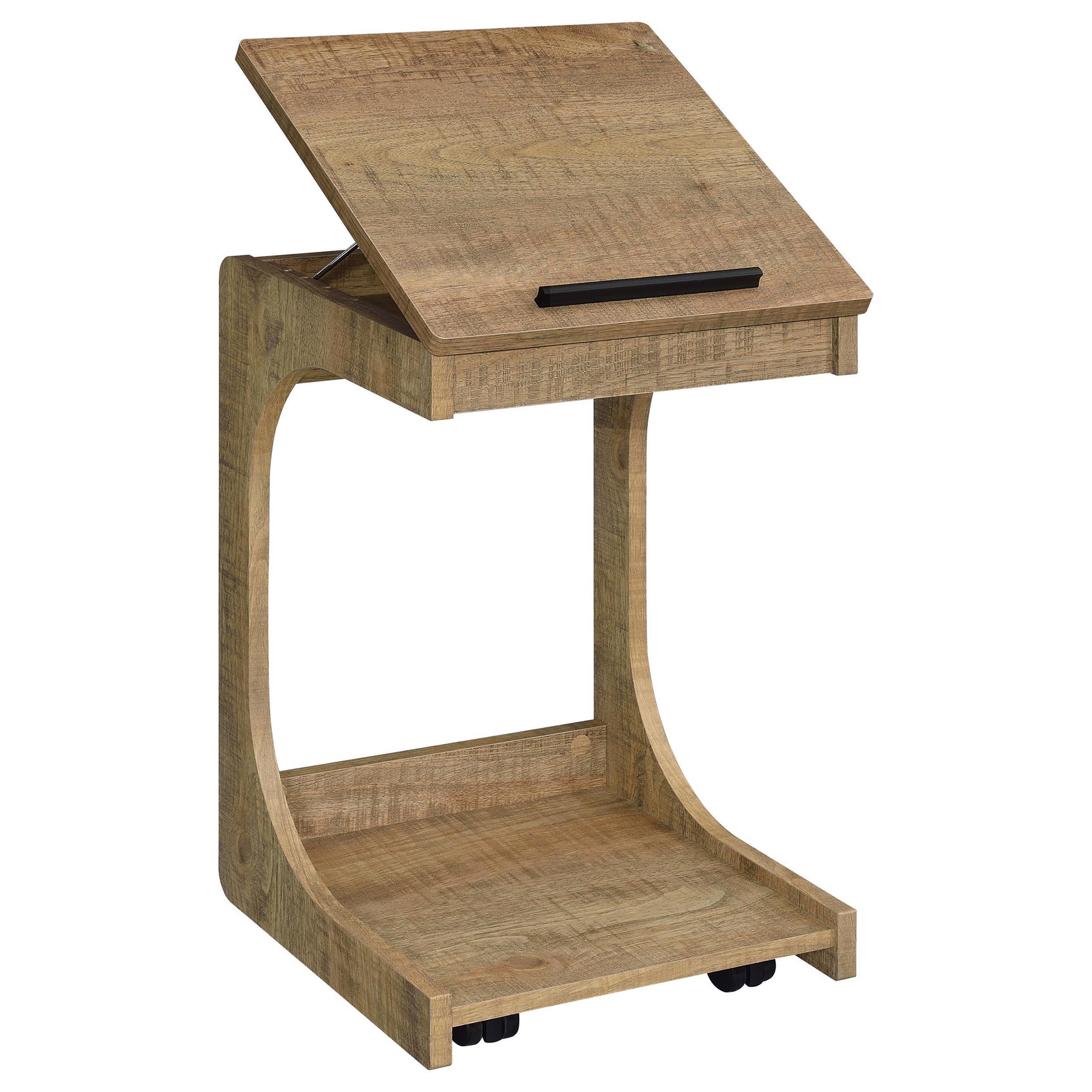 Lower open shelf on Ralston sofa side table