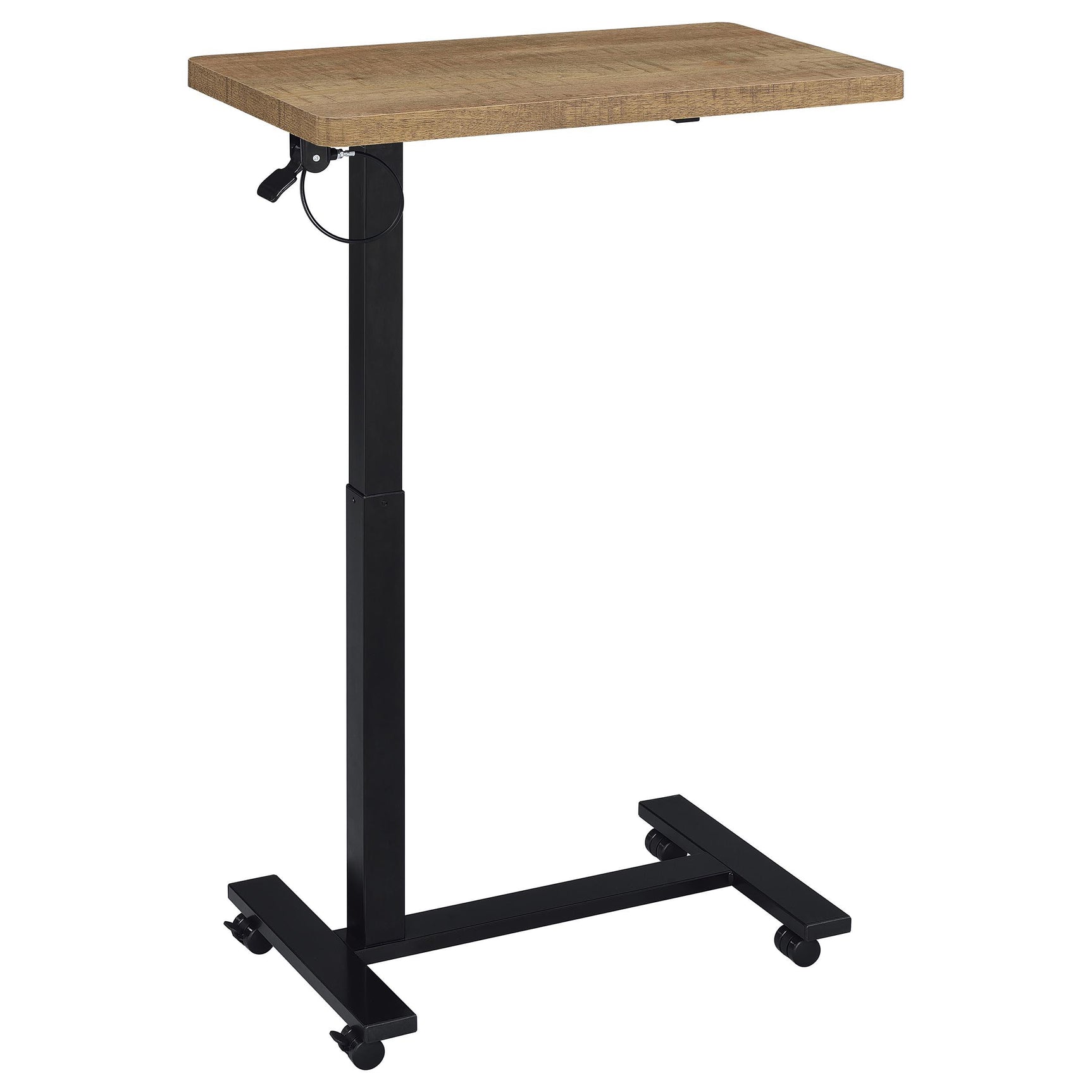 Casters at base of Westpark adjustable side table
