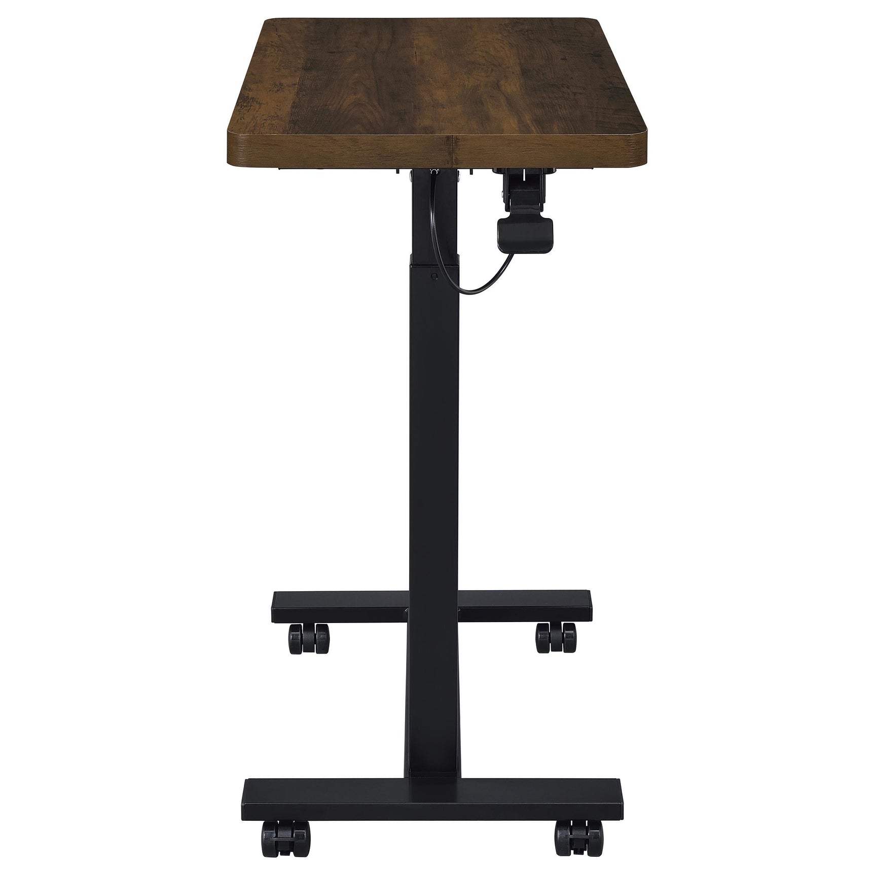 Casters and metal legs under side table