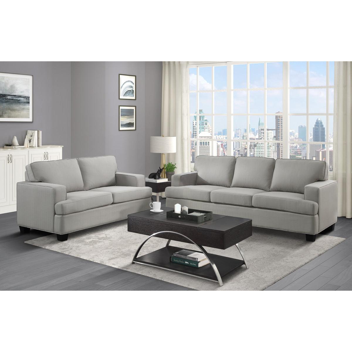 main view of Elmont Khaki Fabric Sofa furniture