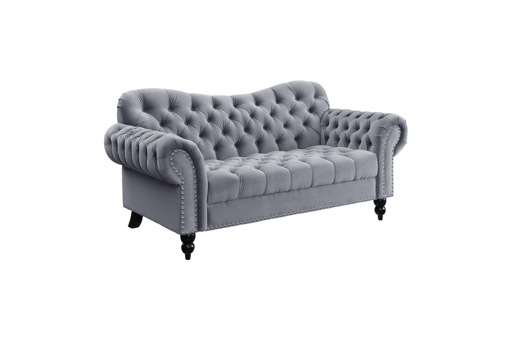 Main view of sofa and loveseat set